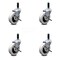Service Caster 3 Inch Thermoplastic Wheel 7/8 Inch Expanding Stem Caster with Brakes, 4PK SCC-EX05S310-TPRS-SLB-78-4 - alternate 2